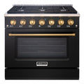 36" Slide-in Freestanding Professional Style Gas Range with 5.2 Cu. Ft. Oven, 6 Burners