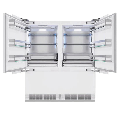 ZLINE 72" Panel Ready Built-In Bottom Freezer Refrigerator,Water Dispenser, Ice Maker, RBIT-72