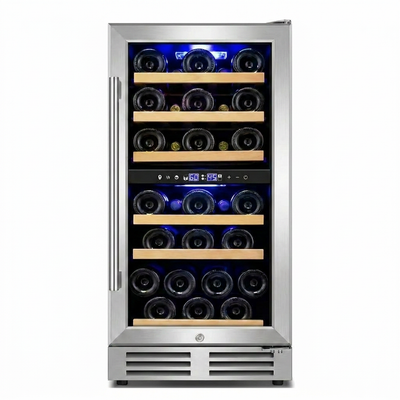 Built-In Wine Cooler Designed for Perfect Storage, Dual Zone Temperature, UV Protection, Removable Shelves