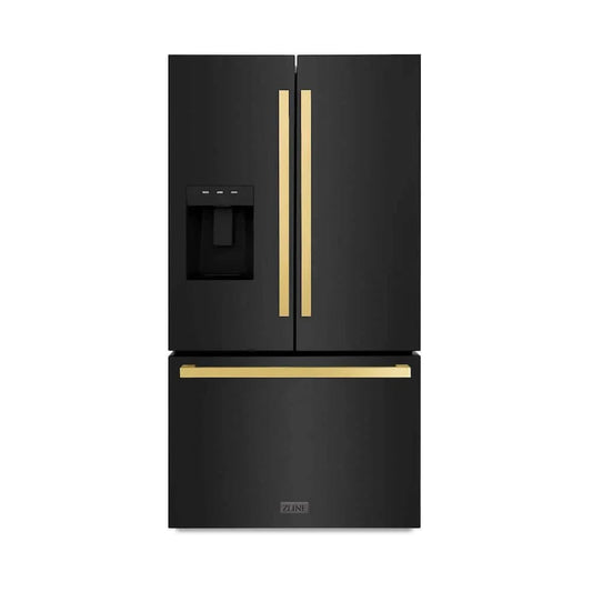 ZLINE 36" Refrigerator, Water, Ice Dispenser, Fingerprint Resistant, RSMZ-W-36-BS-FG