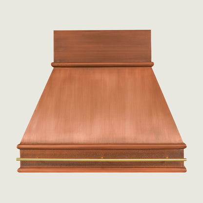 NAUXUS Custom Handcrafted Custom Kitchen Copper Range Hood Wall/Island Mount,  HCW920BC