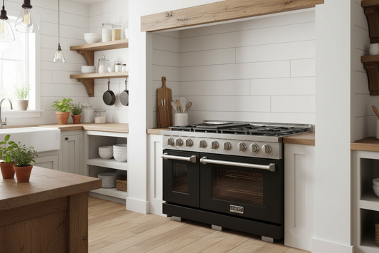 Kucht 48" Freestanding Professional Gas Range Liquid Propane KFX4800/LP-BK