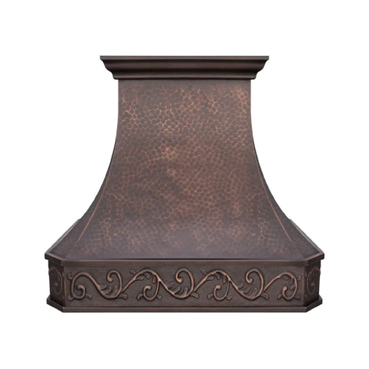 Akicon Custom Copper Range Hood Handmade with Custom Size and Finish