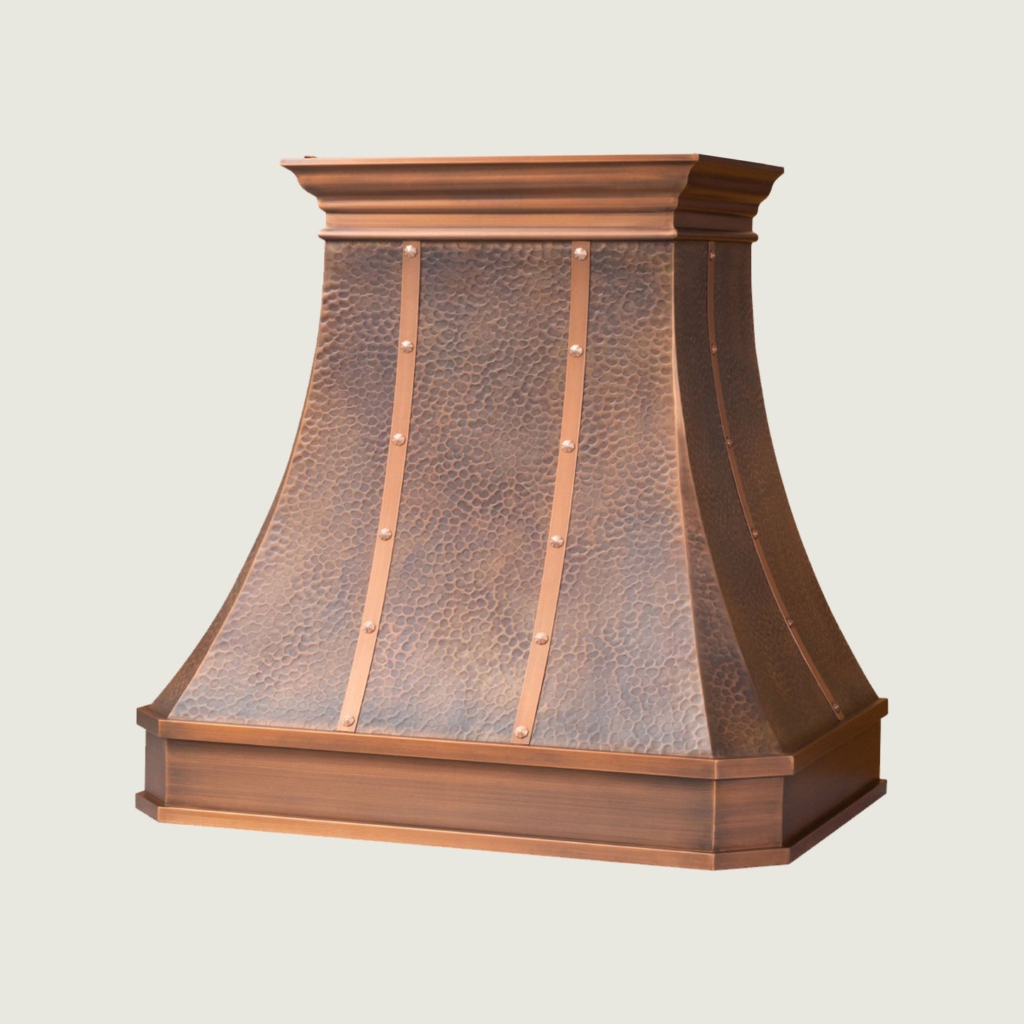 NAUXUS Handcrafted Copper Range Hood Wall/Island Mount,  HCW00BC
