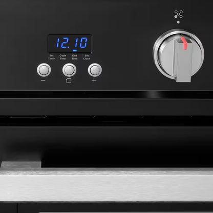 36 In. Nebula Collection 4.4 Cu. Ft. Gas Range, 5-Burners, Rapid Convection Oven, Cast Iron Grates in Matte Black