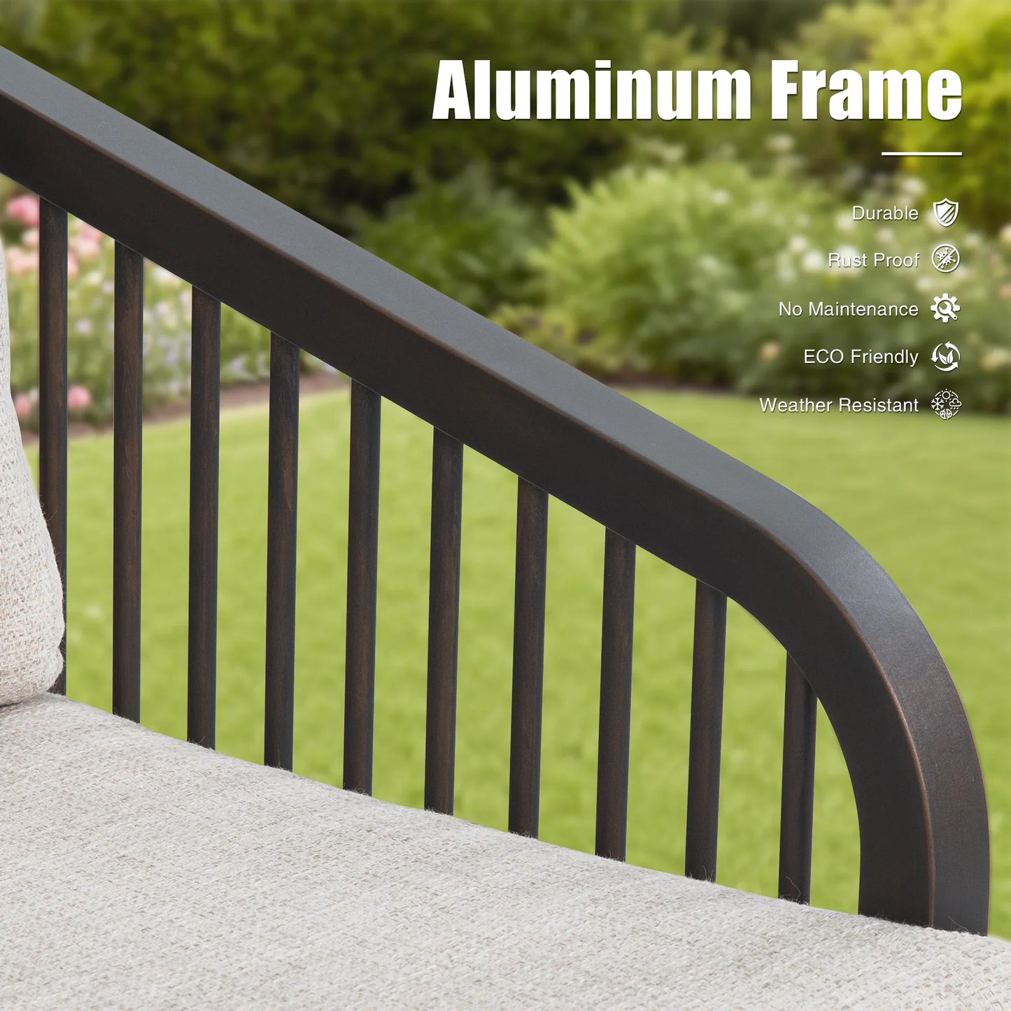 Asheville 4-Piece Aluminum Outdoor Swivel Seating Set