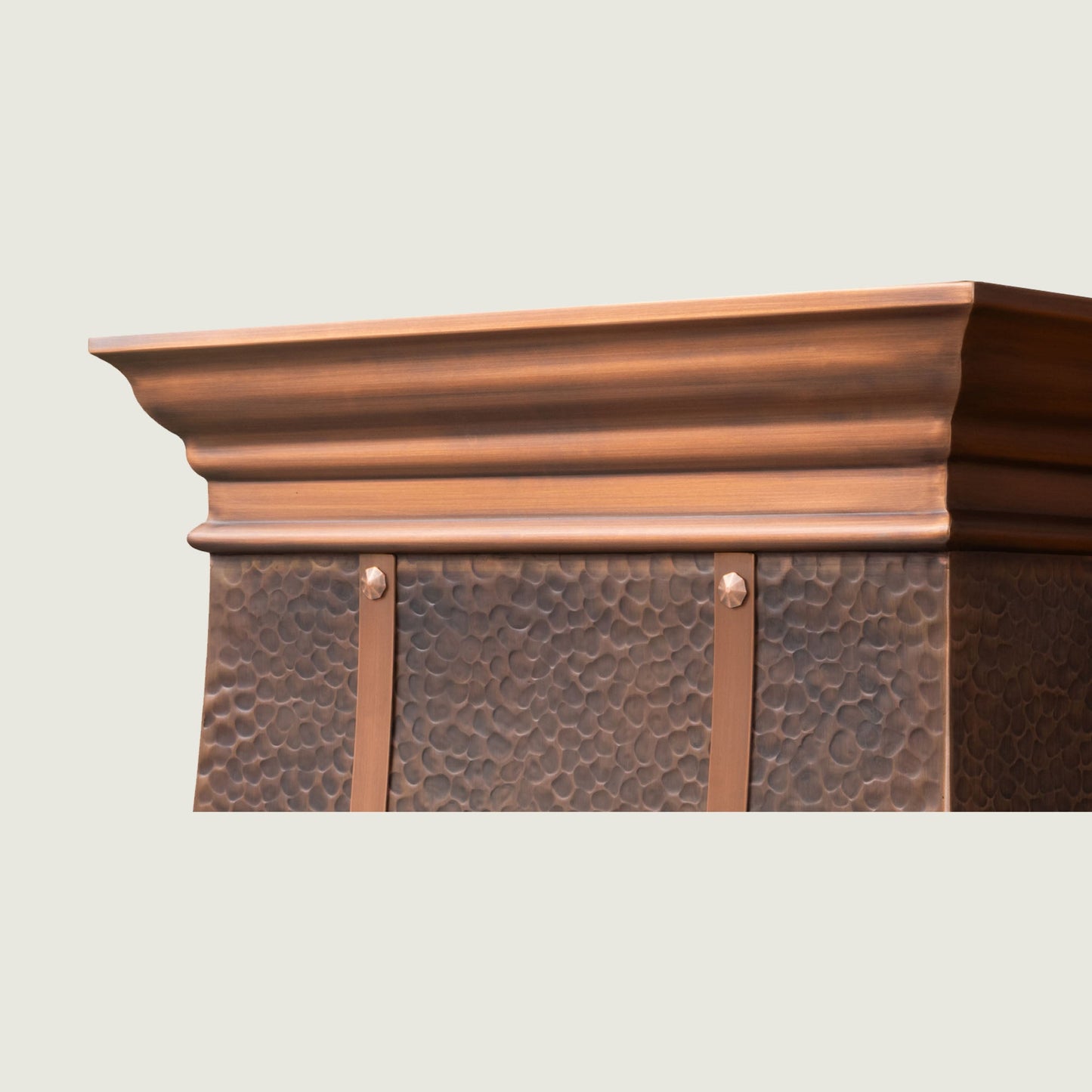 NAUXUS Handcrafted Copper Range Hood Wall/Island Mount,  HCW00BC