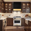 36 Inch Freestanding Custom Gas Range with 6 Sealed Burners Cooktop, Rapid Convection Oven, Natural Gas/LP Convertible