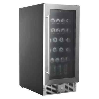 Cellar Cooling Unit 15 In. Single Zone 30-Bottle Undercounter/ Freestanding Wine Cooler in Black, Adjustable Shelves