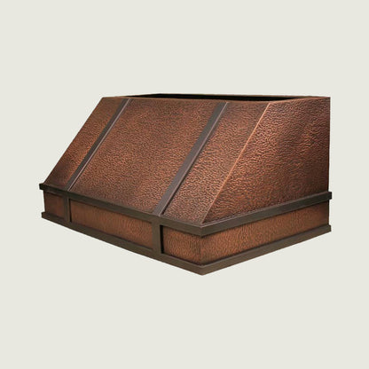 NAUXUS Handmade Copper Range Hood, Custom Kitchen Hood, Antique Copper Stove Vent Hood for Kitchen, HCI200F