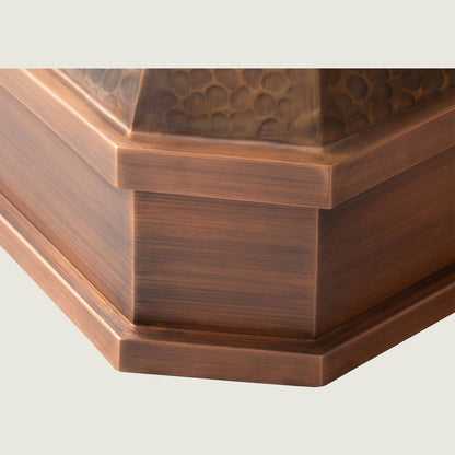 NAUXUS Handcrafted Copper Range Hood Wall/Island Mount,  HCW00BC