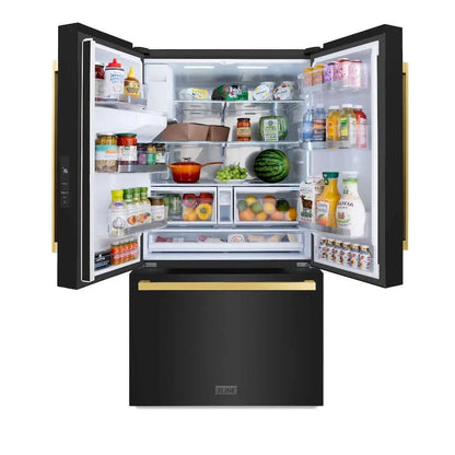 ZLINE 36" Refrigerator, Water, Ice Dispenser, Fingerprint Resistant, RSMZ-W-36-BS-FG