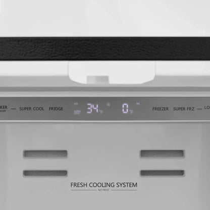 ZLINE 36" Autograph French Door Refrigerator, Ice Maker, Black Stainless RFMZ-36-BS-FCB