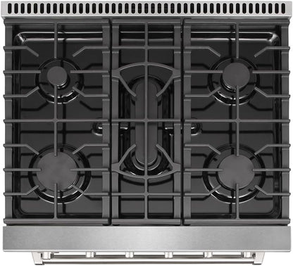 30 Inch Professional Freestanding Pro-Style Natural Gas Range or Liquid Propane Gas Range with 5 Burners, 4.55 Cu.Ft. Oven Capacity, in Stainless Steel - KOS-30RG03M (Stainless Steel)