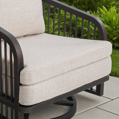 Asheville 4-Piece Aluminum Outdoor Swivel Seating Set