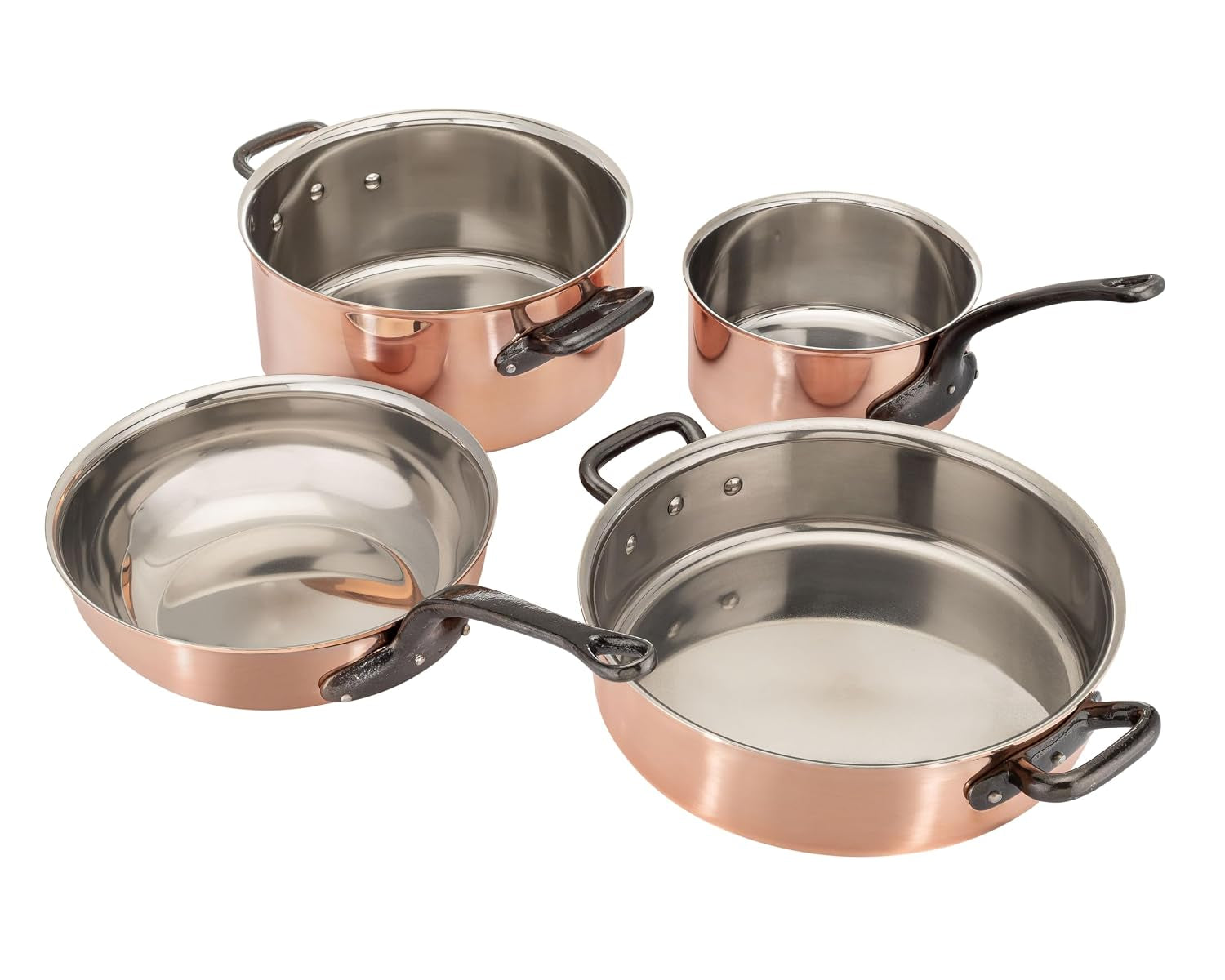 Bourgeat Copper Cookware Set, Set of 8
