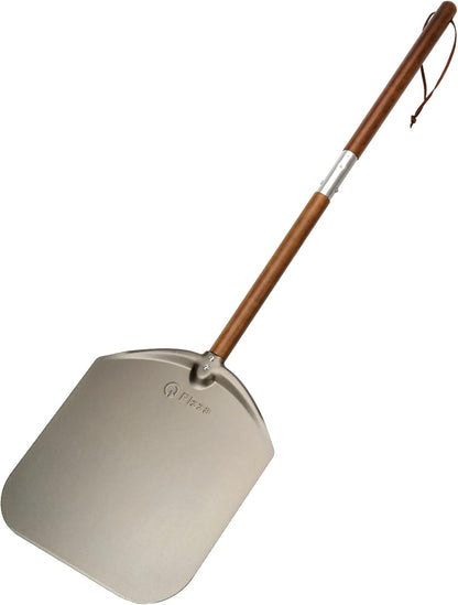 Aluminium 12" Pizza Peel with Long Handle, Pizza Spatula, Turning Paddle for Grill Oven, Kitchen Cooking Accessory for Baking Bread Pastry Dough Pie & Cake, PT202