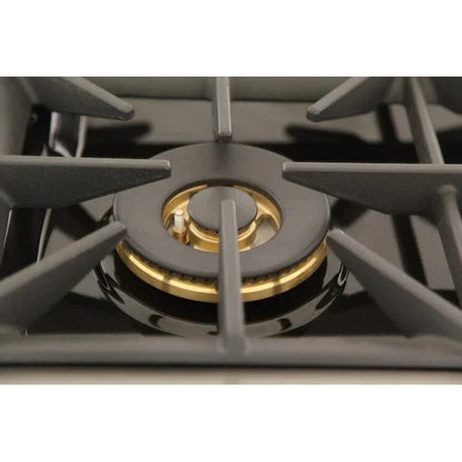 Kucht 48" Propane Range in Stainless Steel, Light Blue Doors, KNG481/LP-LB