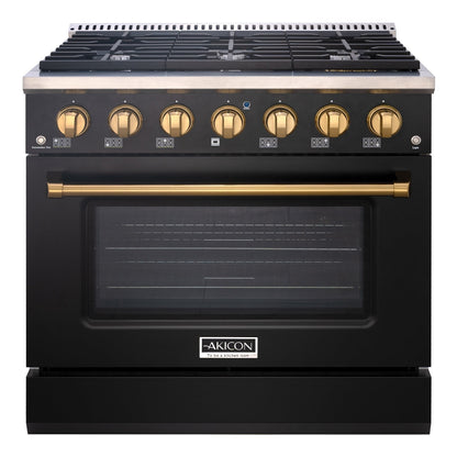 36" Slide-in Freestanding Professional Style Gas Range with 5.2 Cu. Ft. Oven, 6 Burners