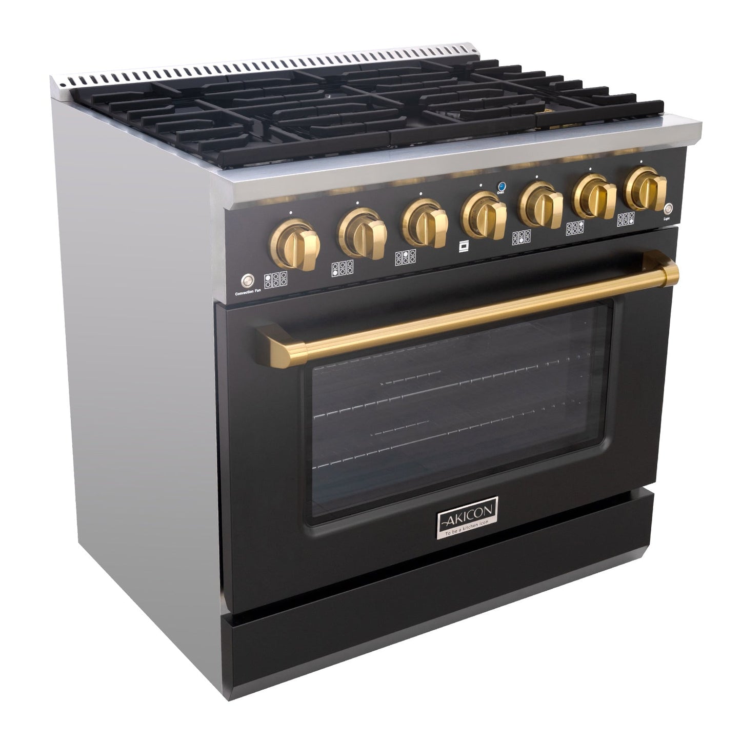 36" Slide-in Freestanding Professional Style Gas Range with 5.2 Cu. Ft. Oven, 6 Burners