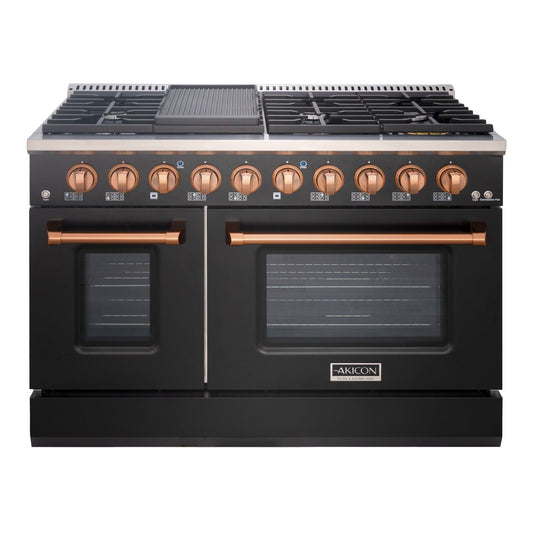 48" Slide-in Freestanding Professional Style Gas Range with 6.7 Cu. Ft. Oven, 8 Burners