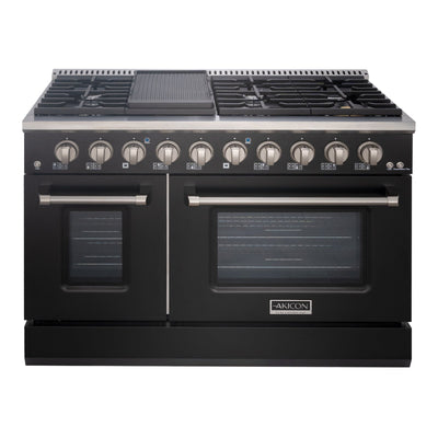 48" Slide-in Freestanding Professional Style Gas Range with 6.7 Cu. Ft. Oven, 8 Burners