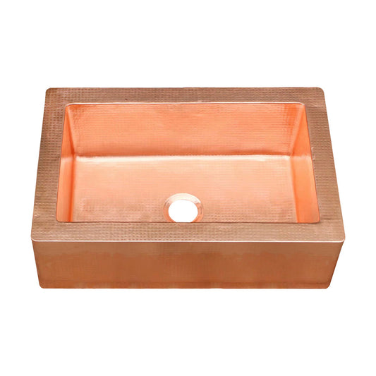 Akicon Single Bowl Farmhouse Apron Copper Kitchen Sink - AKS501-C