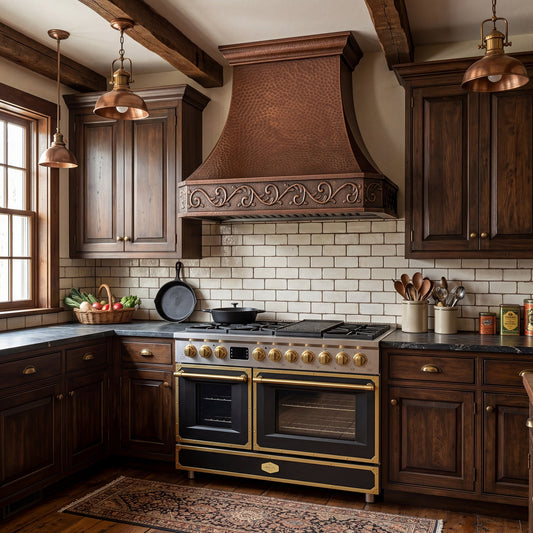 Akicon Custom Copper Range Hood Handmade with Custom Size and Finish