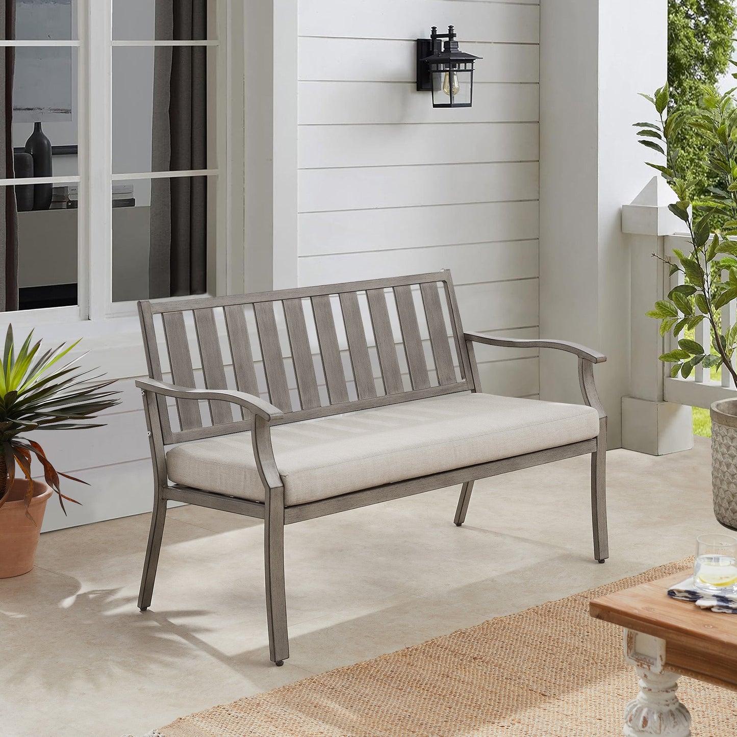 PEAKHOME Azur 8-Person Patio Square Dining Table Set With Sunbrella® Cushions