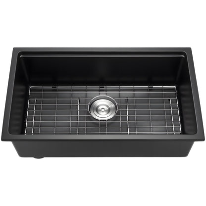 30 inch Granite Kitchen Sink Undermount Single Bowl Drop-In Basin for RV Bar