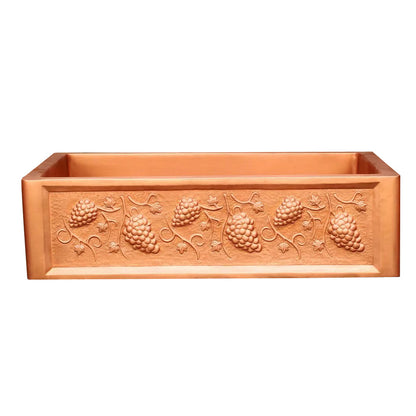 Akicon Custom Single Bowl Farmhouse Kitchen Copper Sink