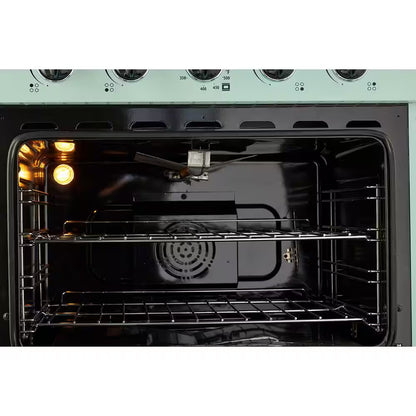 Classic Retro 30 In. 3.9 Cu. Ft. Retro Gas Range with Convection Oven in Summer Mint Green