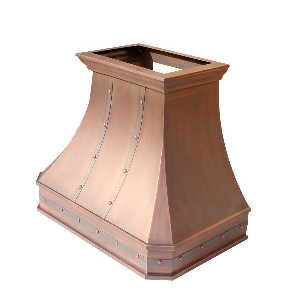 Akicon Custom Copper Range Hood Handmade with Custom Size and Finish