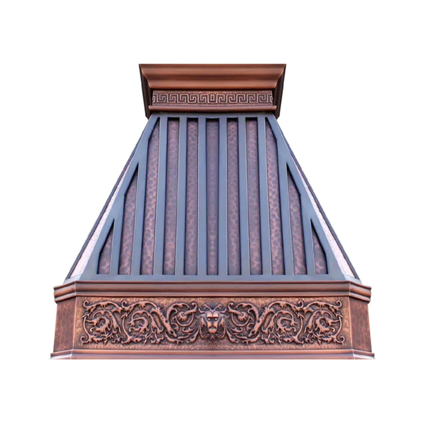 Akicon Custom Handmade Copper Range Hood for Island and Wall Mount Kitchens