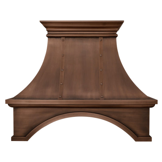 Akicon Custom Copper Range Hood Handmade with Custom Size and Finish