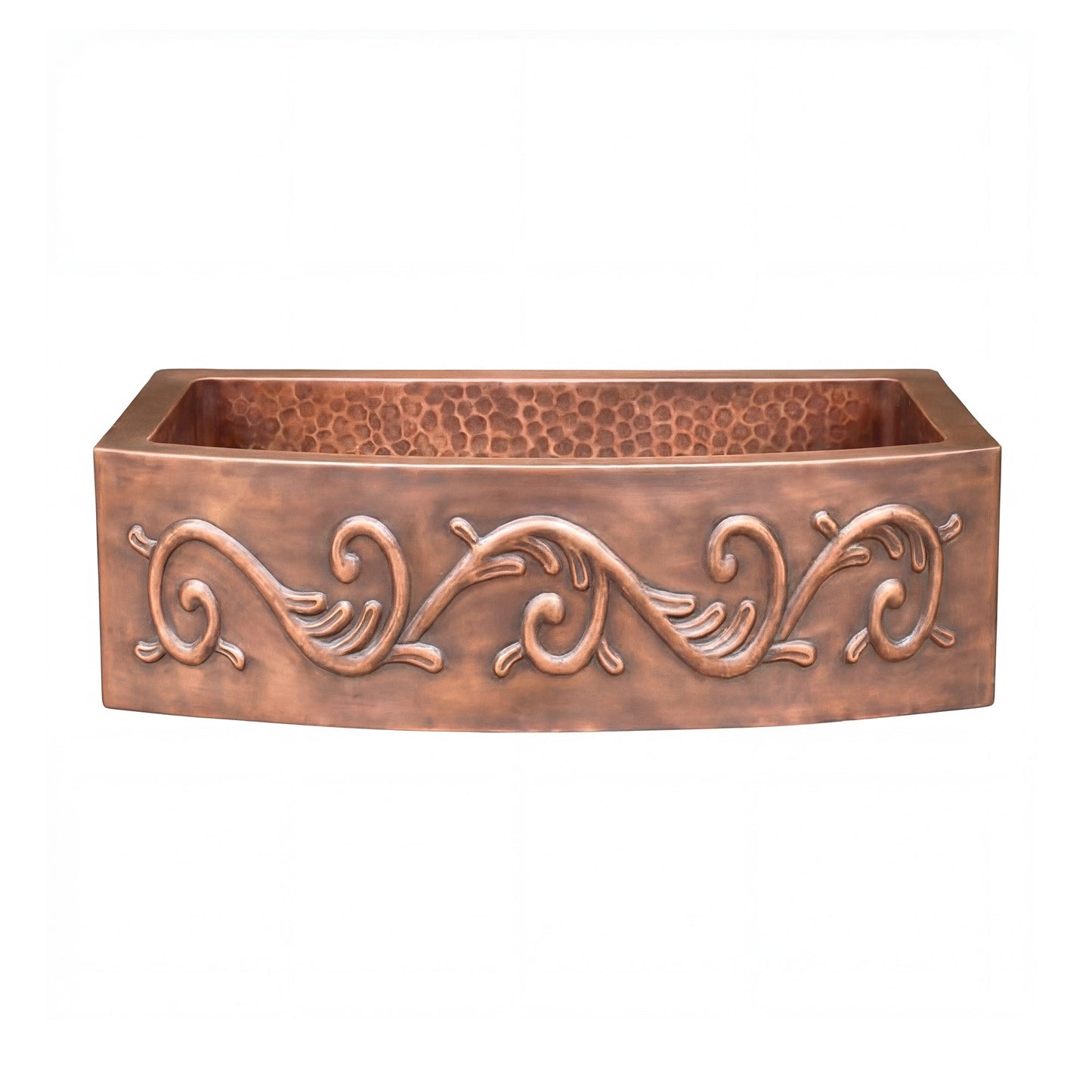 Akicon Custom Single Bowl Handmade Farmhouse Solid Copper Kitchen Sink