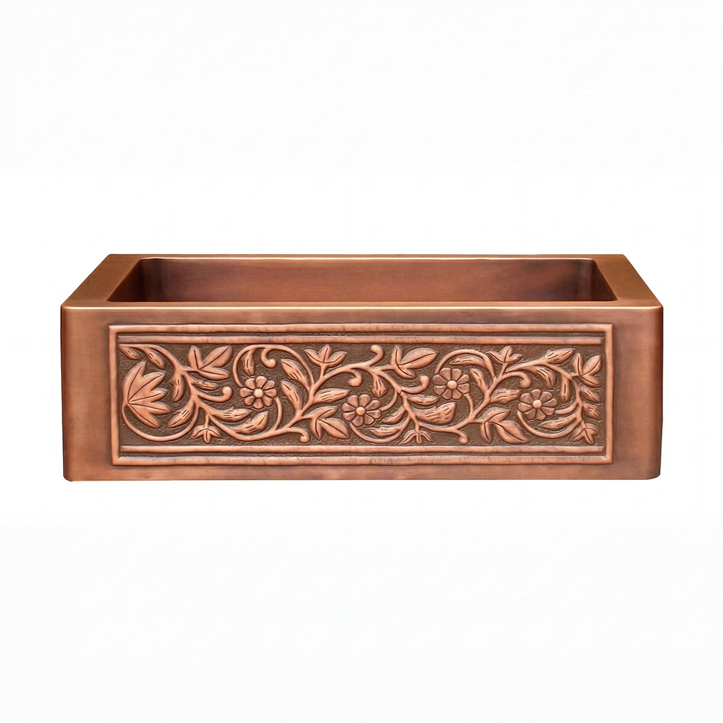 Akicon Custom Single Bowl Farmhouse Kitchen Copper Sink