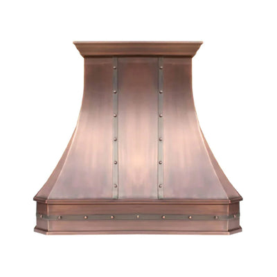 Akicon Custom Copper Range Hood Handmade with Custom Size and Finish