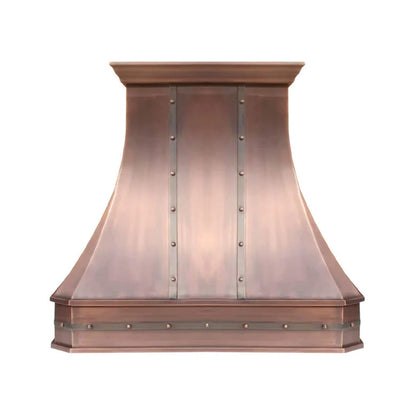 Akicon Custom Copper Range Hood Handmade with Custom Size and Finish