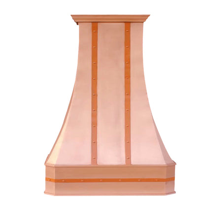 Akicon Custom Copper Range Hood Handmade with Custom Size and Finish