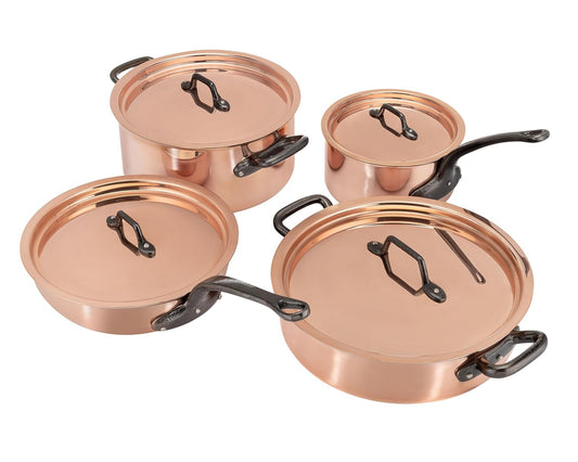 Bourgeat Copper Cookware Set, Set of 8