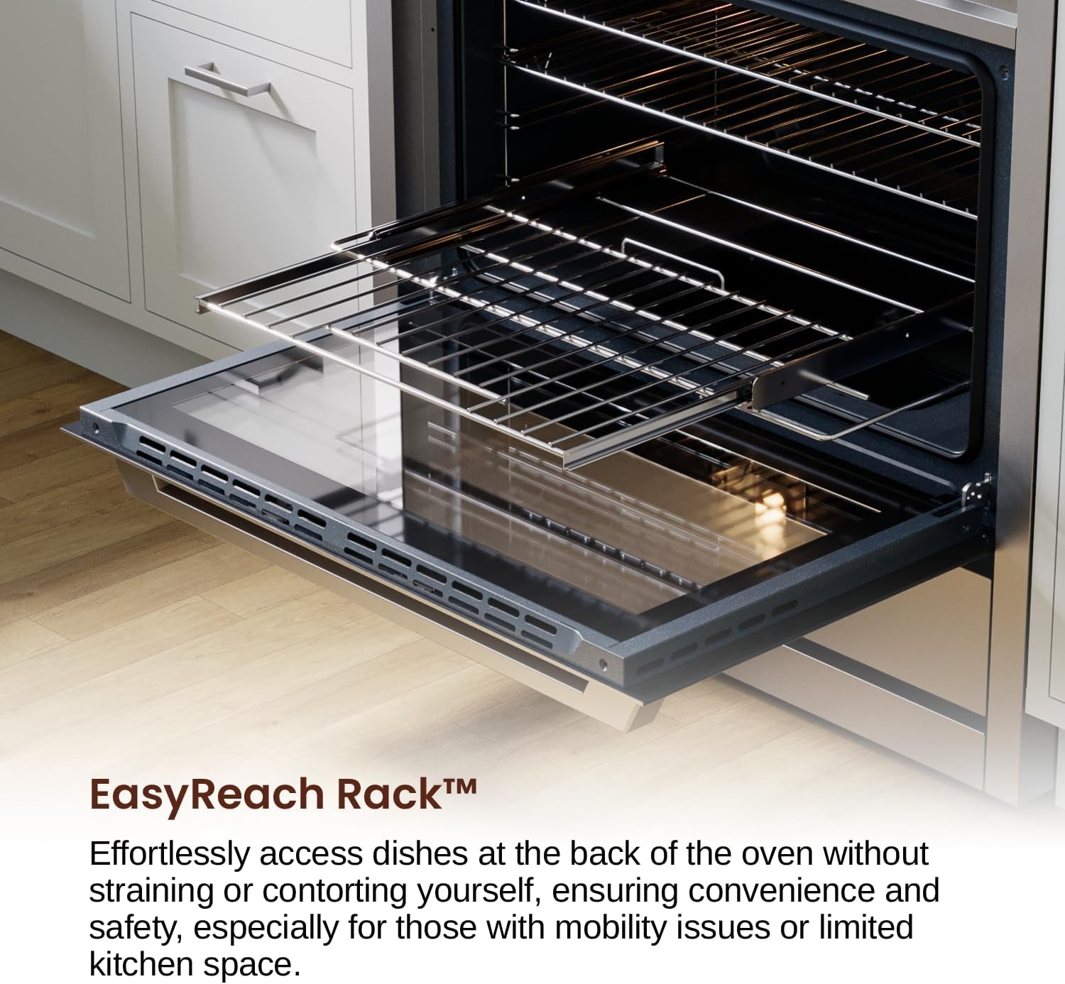 RRG361TS 36" Gas Range Oven with Timer - Stainless Steel, Sealed Burners, Convection Fan, Easy Reach Racks