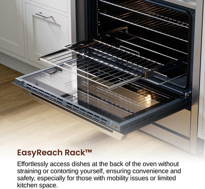 RRG361TS 36" Gas Range Oven with Timer - Stainless Steel, Sealed Burners, Convection Fan, Easy Reach Racks