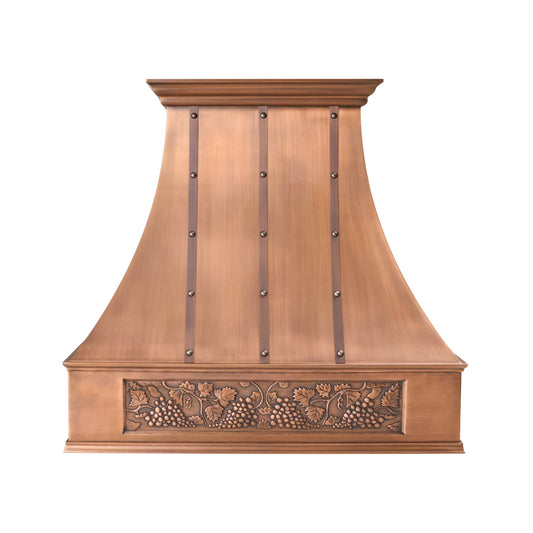 Akicon Custom Handmade Copper Range Hood for Luxury Kitchens