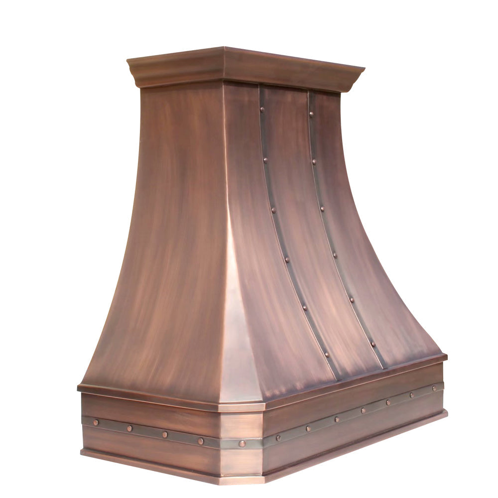 Akicon Custom Copper Range Hood Handmade with Custom Size and Finish