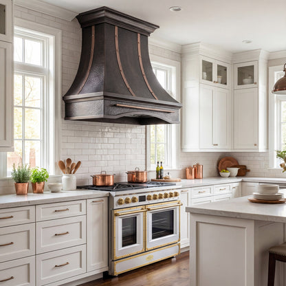 Akicon Custom Copper Range Hood Handmade with Custom Size and Finish