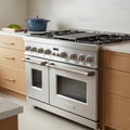 48 In. Haven Collection 7 Cu. Ft. Double Oven Gas Range, 6-Burners, Griddle, Convection, Knob Leds, Stainless Steel