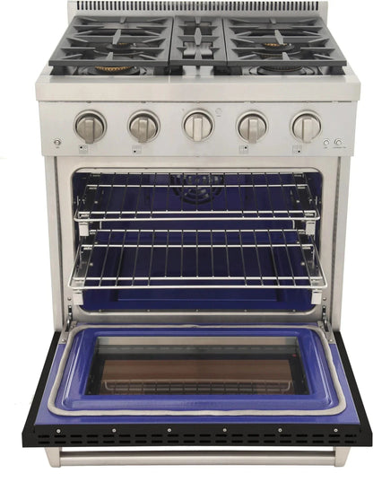 Kucht 30" Freestanding Professional Gas Range Liquid Propane KFX3000X/LP-BK