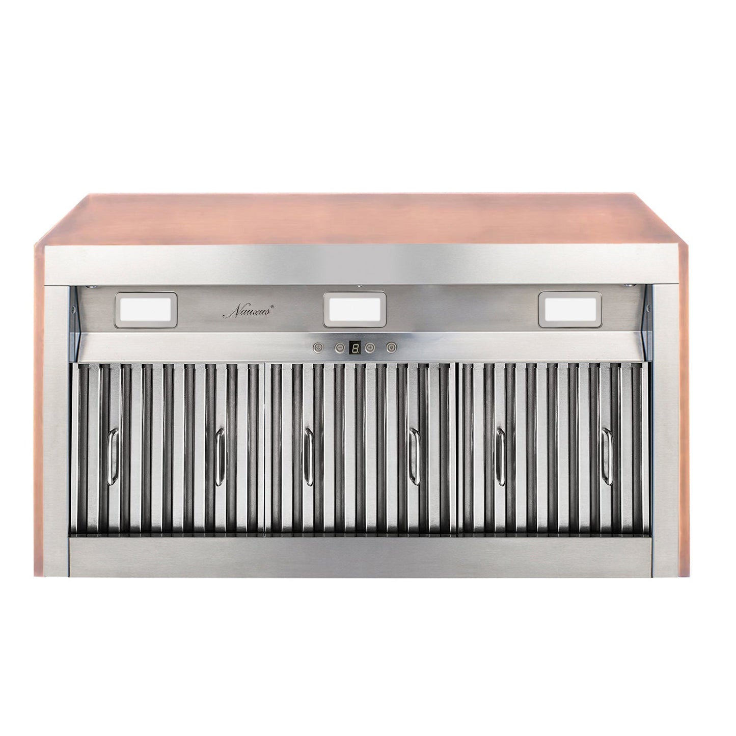 NAUXUS Handcrafted Copper Range Hood Wall/Island Mount,  HCW00BC