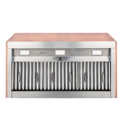 NAUXUS Handcrafted Copper Range Hood Wall/Island Mount,  HCW00BC